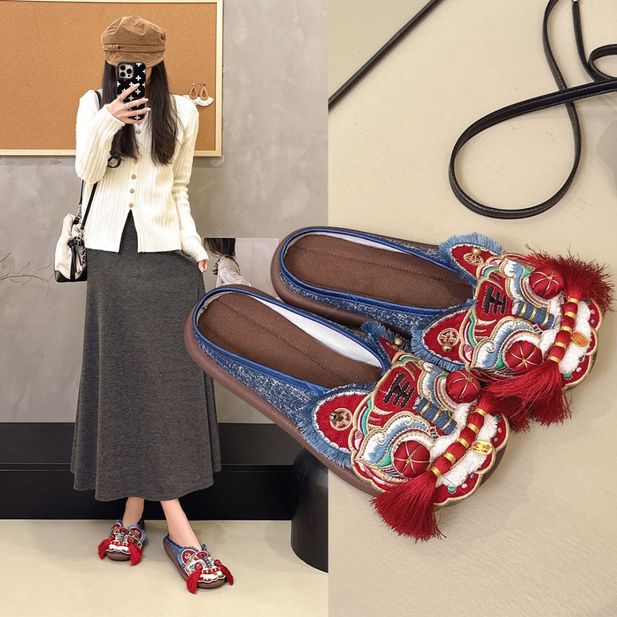 Ethnic Fashion House - Sandal Rumah Wanita Musim Semi/Musim Gugur
