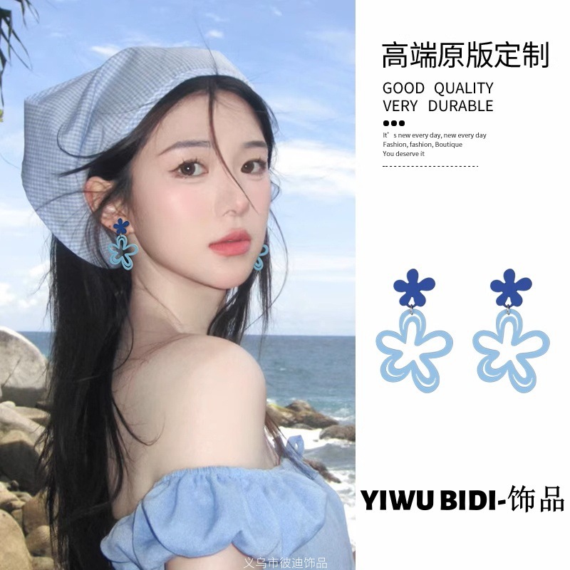 Ethnic Boho Fashion - Anting Bunga Buatan Tangan Gaya Etnik