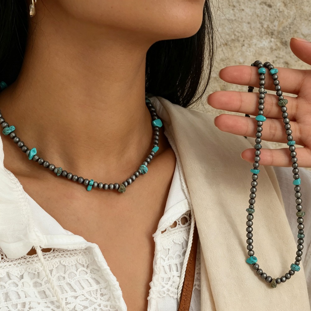 Ethnic Fashion Wear For Women - Kalung Pria Bohemian Etnis Berhias Manik-manik
