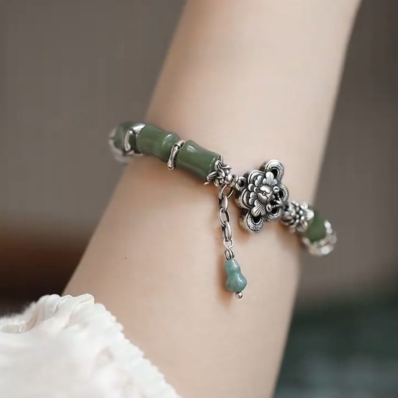 Ethnic Fashion Wear For Women - Gelang manik-manik bambu vintage Cina baru