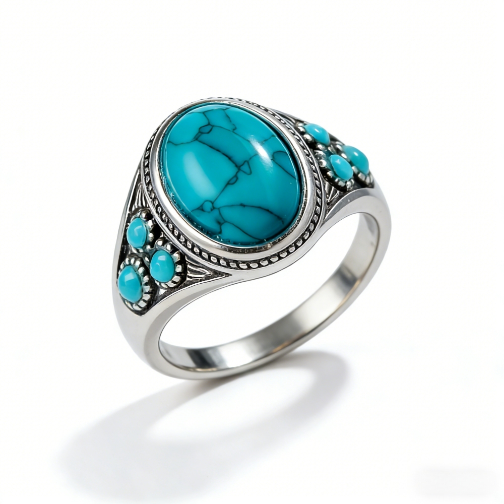 Ethnic Fashion Instagram - Cincin Turquoise Trendi Instagram, Desain Bohemian