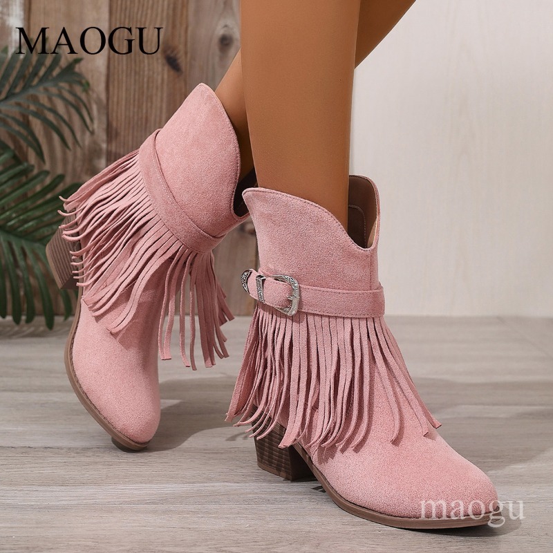 Sepatu Bot Wanita Model Koboi  - Ethnic Fabric ulasan dan harga