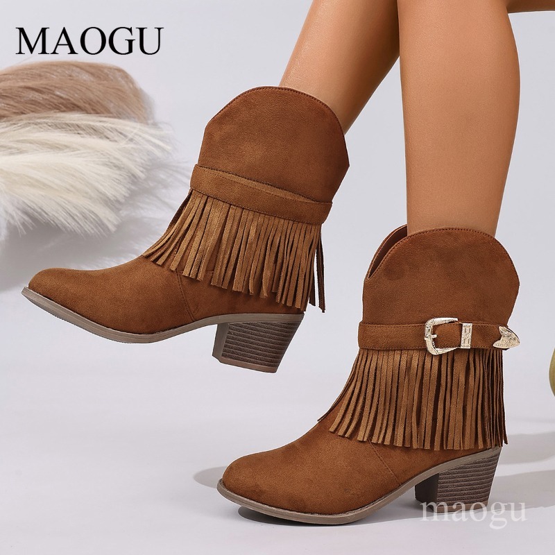 Sepatu Bot Wanita Model Koboi  - Ethnic Fabric ulasan dan harga