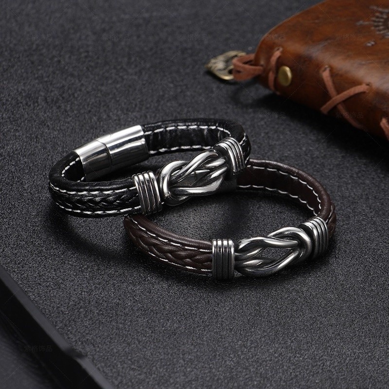 Gelang Kulit Pria Model Kepang - Men'S Ethnic Fashion Trends ulasan dan harga