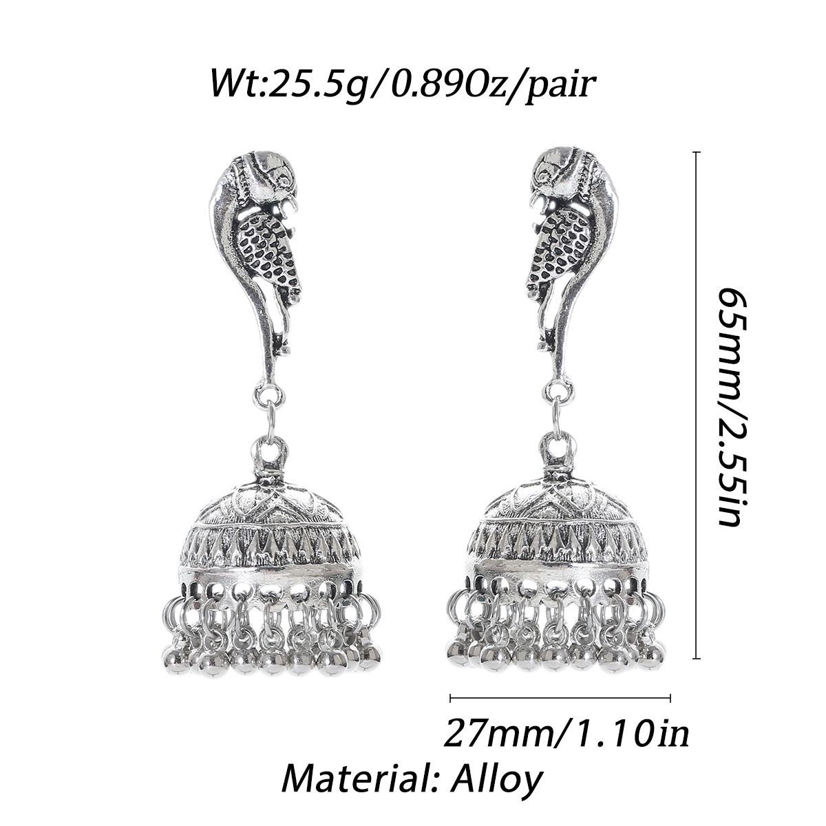 Anting-Anting Lonceng Merak Wa - Ethnic Boho Fashion ulasan dan harga