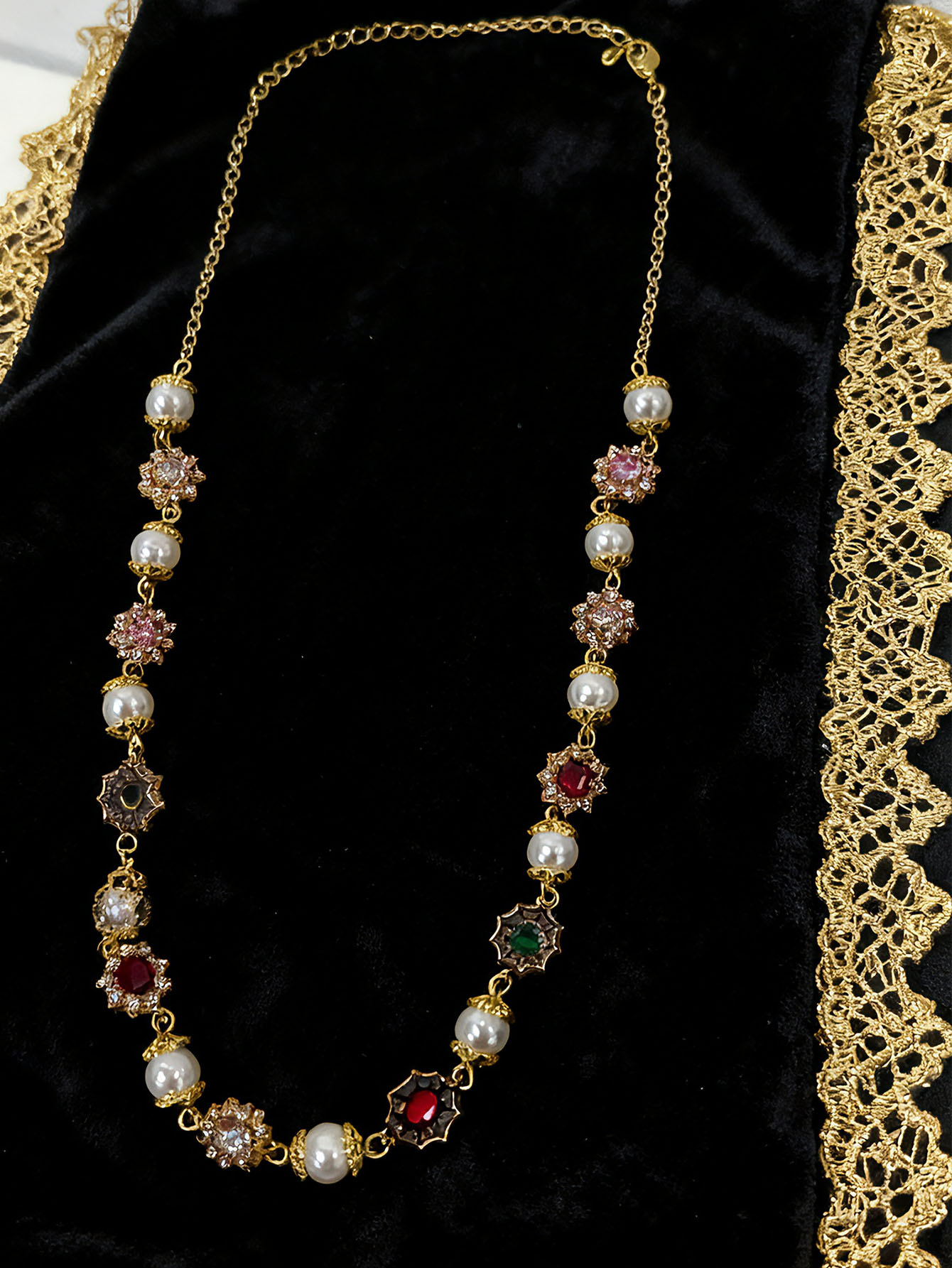 Kalung wanita kombinasi mutiar - Ethnic Fashion Wear For Women ulasan dan harga