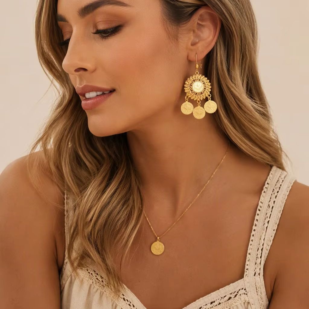 Anting Bunga Etnis Boho Vintag - Ethnic Fashion Wear For Women ulasan dan harga