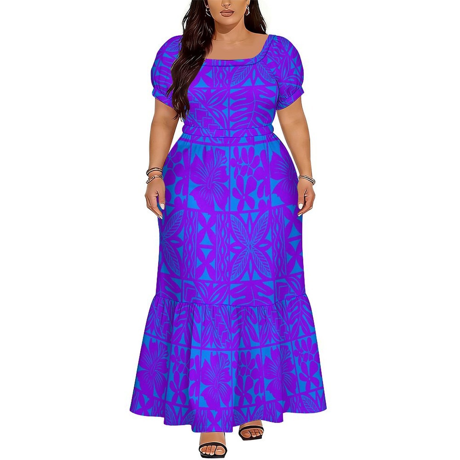 Gaun Panjang V-Neck Elegan Ter - Ethnic Wear ulasan dan harga