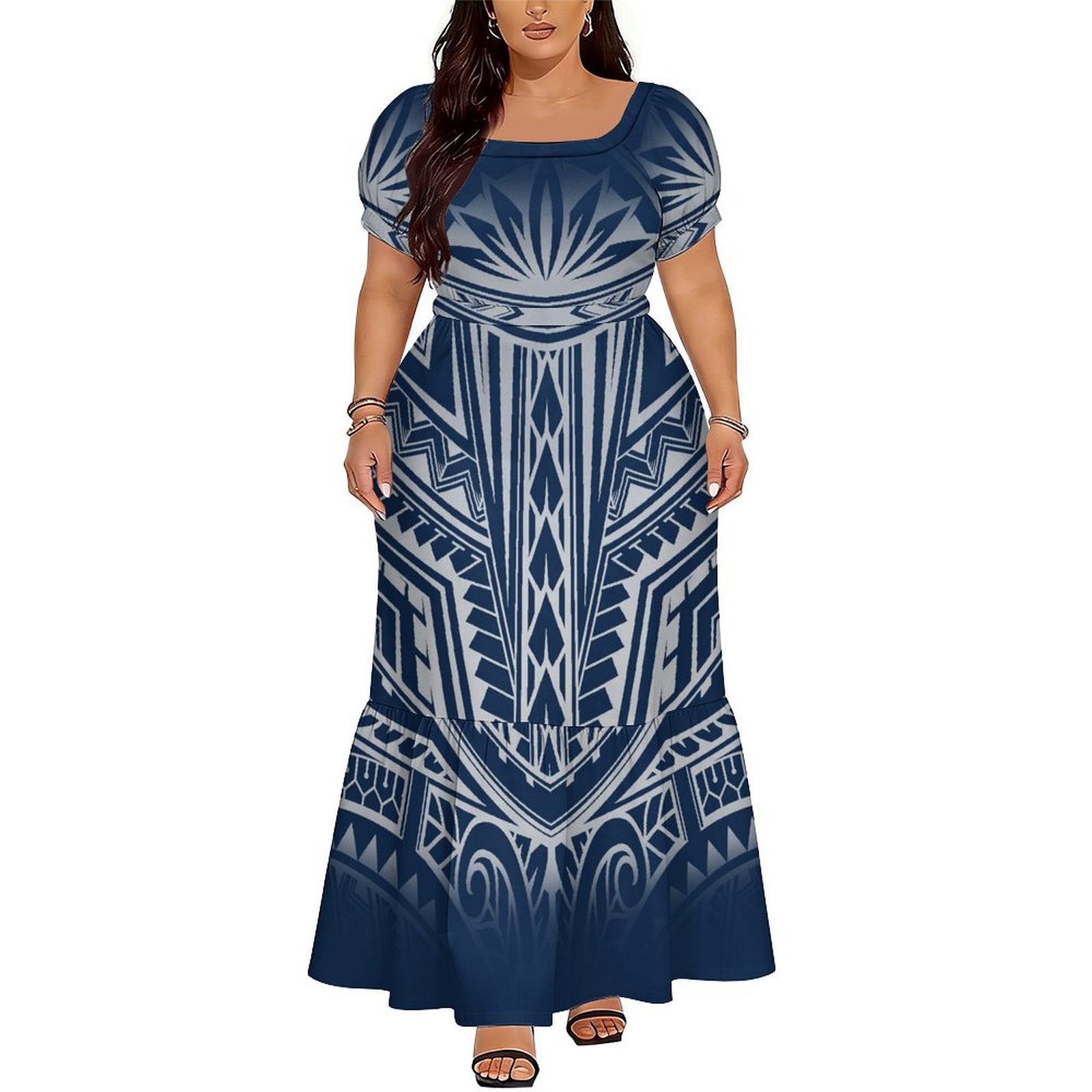 Gaun Panjang V-Neck Elegan Ter - Ethnic Wear ulasan dan harga
