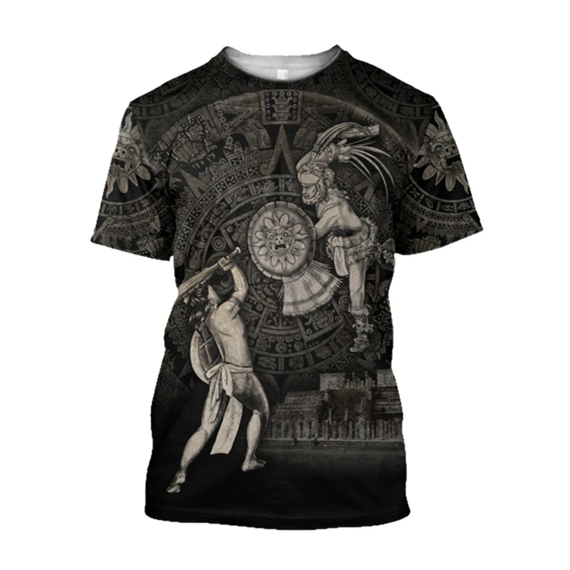 Kaos Retro Etnik Aztec Meksiko - Men'S Ethnic Fashion Trends ulasan dan harga