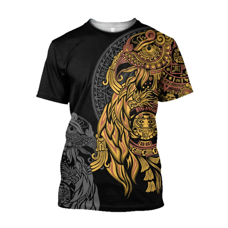 Kaos Retro Etnik Aztec Meksiko - Men'S Ethnic Fashion Trends ulasan dan harga