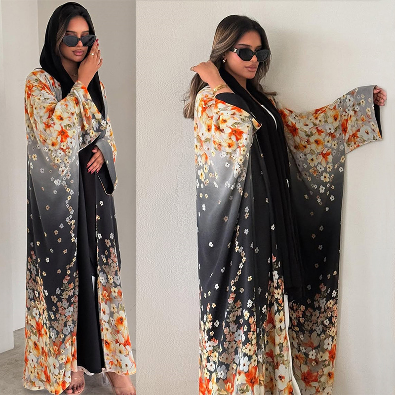 Gaun Motif Kardigan Abaya Wani - Jalabiya Women Arabic ulasan dan harga
