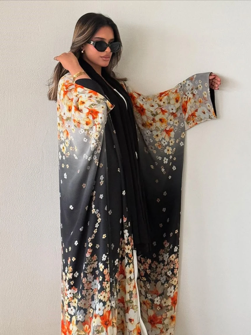 Gaun Motif Kardigan Abaya Wani - Jalabiya Women Arabic ulasan dan harga