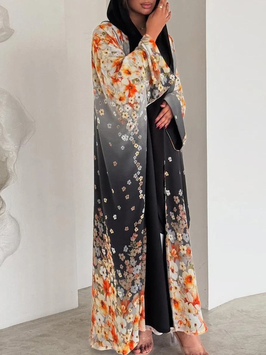 Gaun Motif Kardigan Abaya Wani - Jalabiya Women Arabic ulasan dan harga