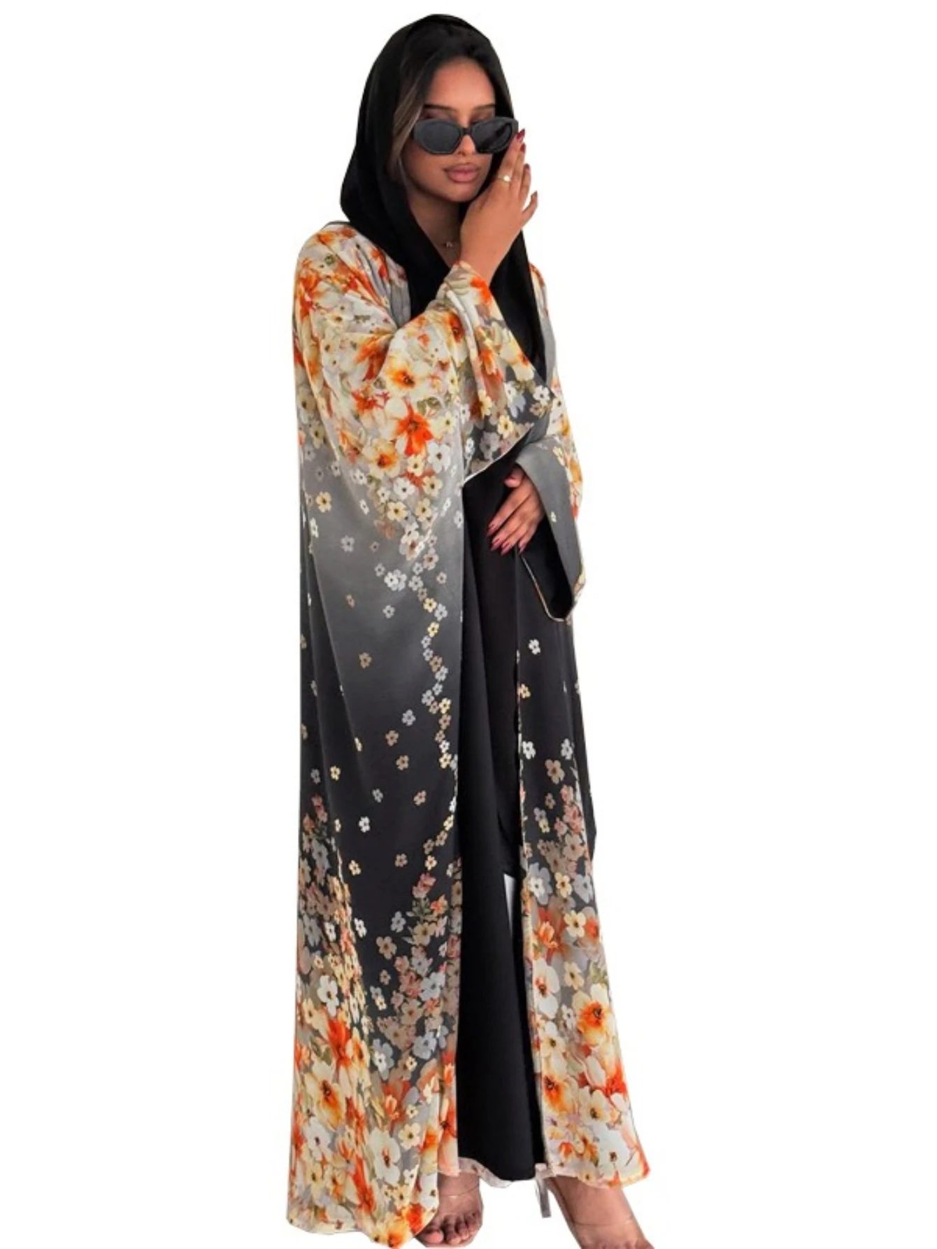 Gaun Motif Kardigan Abaya Wani - Jalabiya Women Arabic ulasan dan harga