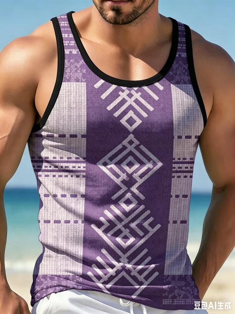 Tank Top Pria Vintage Etnik Ge - Men'S Ethnic Fashion Trends ulasan dan harga