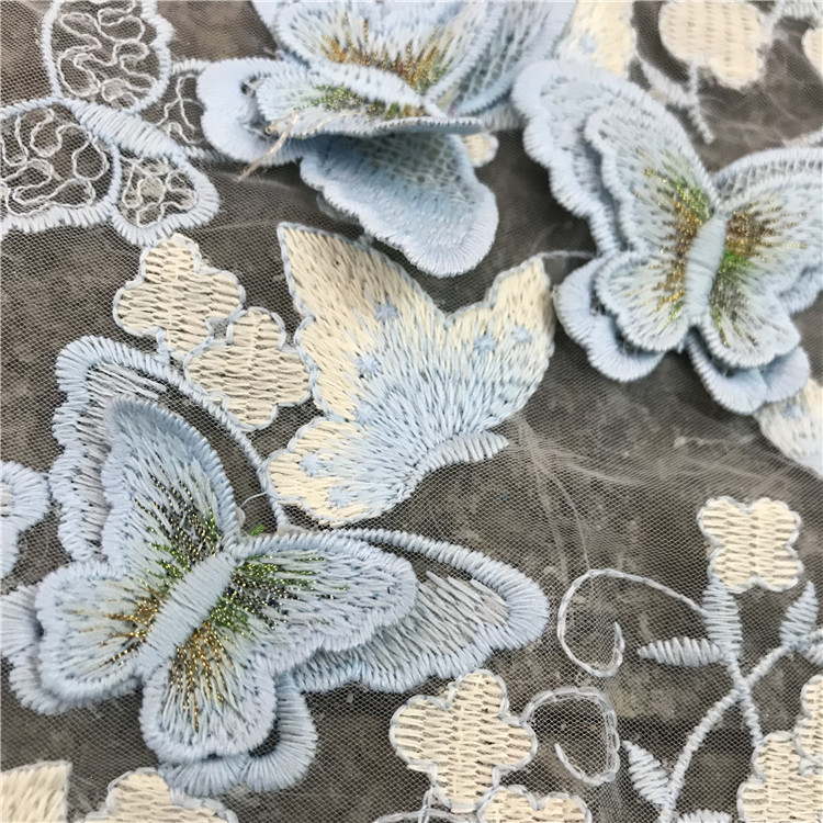 Kain Sutra Susu Bordir Kupu-ku - Ethnic Fabric ulasan dan harga