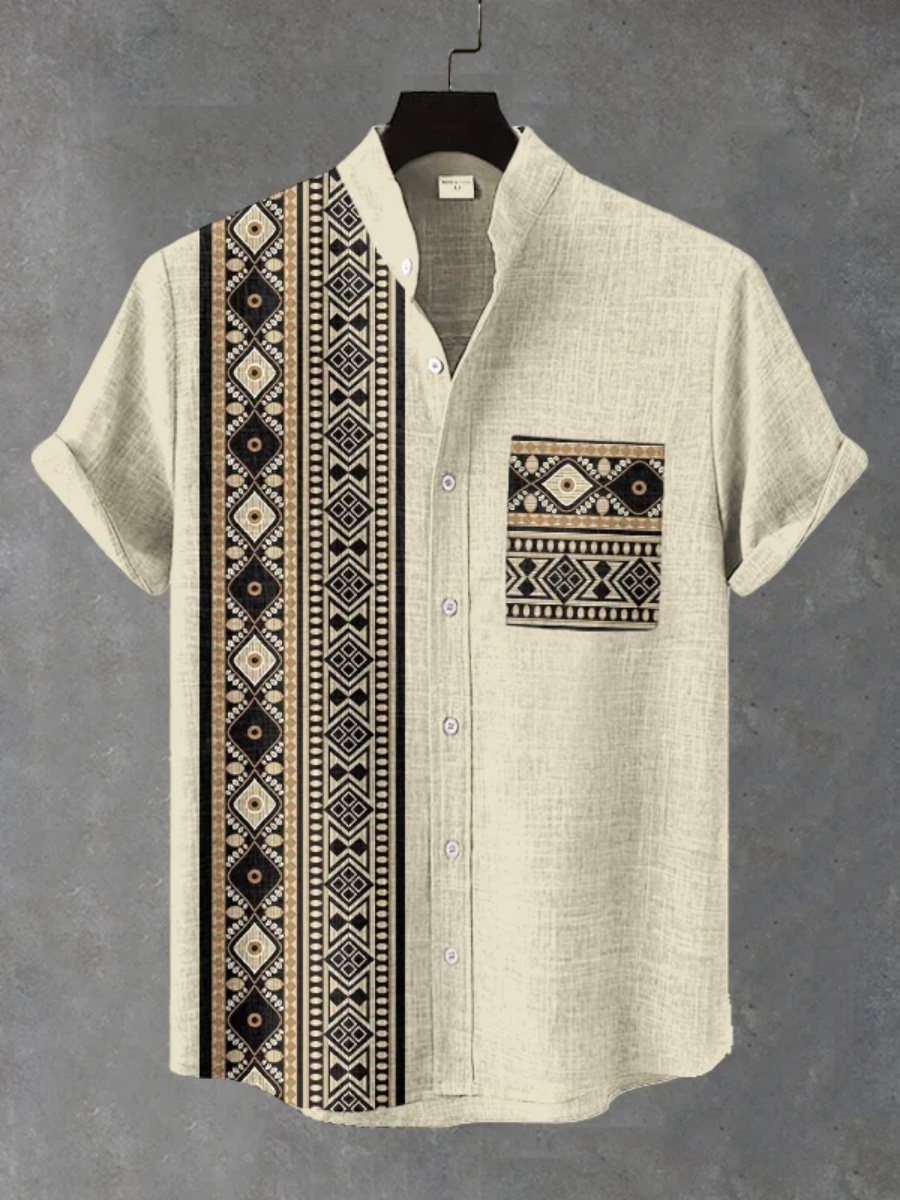 Kemeja Pria Retro Etnik Tribal - Men'S Ethnic Fashion Trends ulasan dan harga