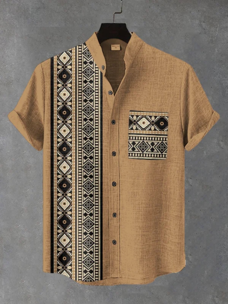 Kemeja Pria Retro Etnik Tribal - Men'S Ethnic Fashion Trends ulasan dan harga
