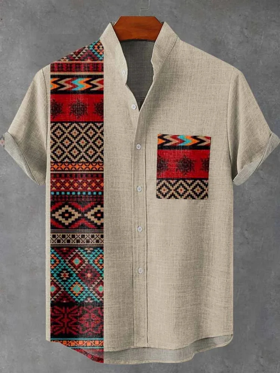 Kemeja Pria Retro Etnik Tribal - Men'S Ethnic Fashion Trends ulasan dan harga