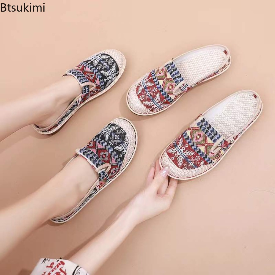 Sepatu Wanita Model Slip On 20 - Ethnic Fabric ulasan dan harga
