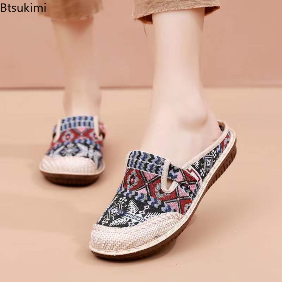 Sepatu Wanita Model Slip On 20 - Ethnic Fabric ulasan dan harga