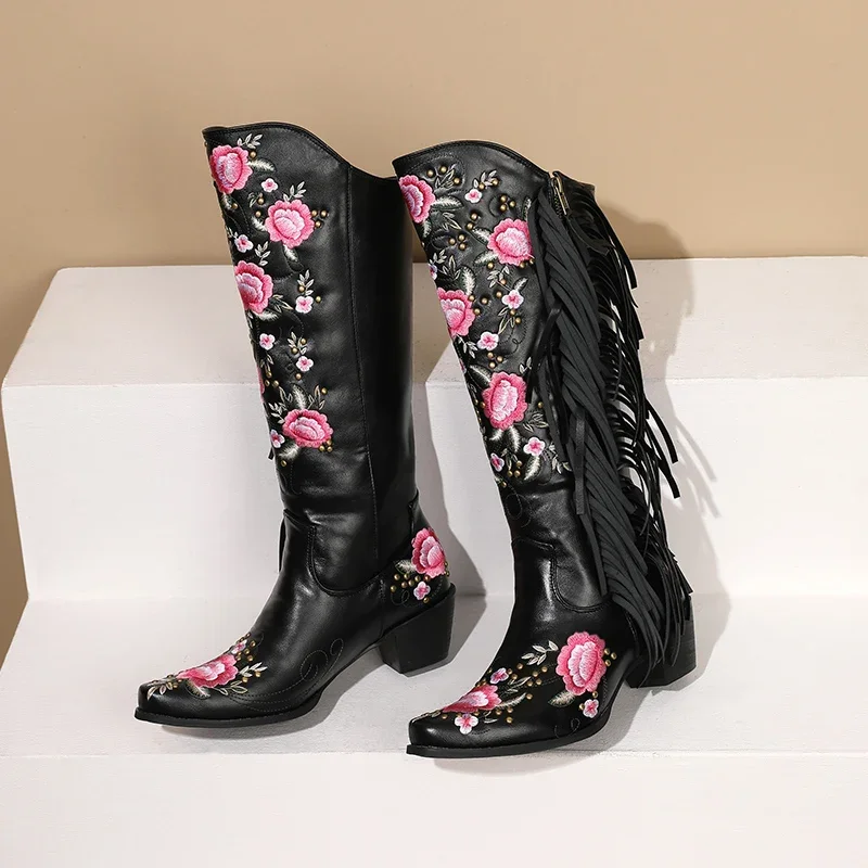 Sepatu Bot Setinggi Lutut Bara - Ethnic Fashion Women ulasan dan harga