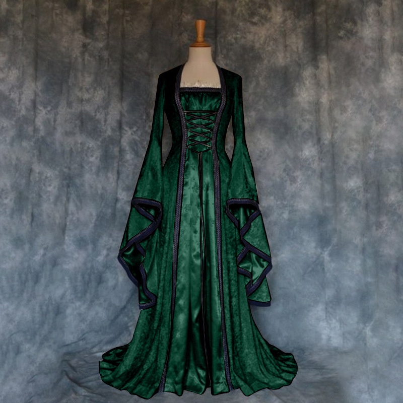 Gaun Wanita Gaya Retro Abad Pe - Ethnic Wear ulasan dan harga