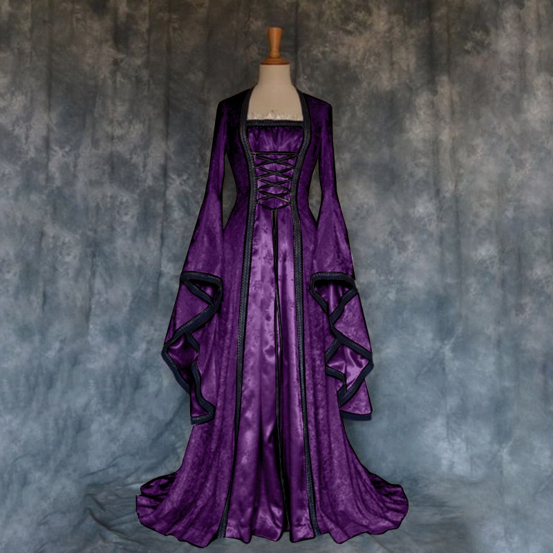 Gaun Wanita Gaya Retro Abad Pe - Ethnic Wear ulasan dan harga