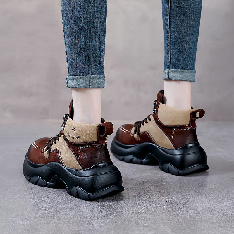 Sepatu Boots Kulit Asli 6cm Mo - Ethnic Fashion Women ulasan dan harga